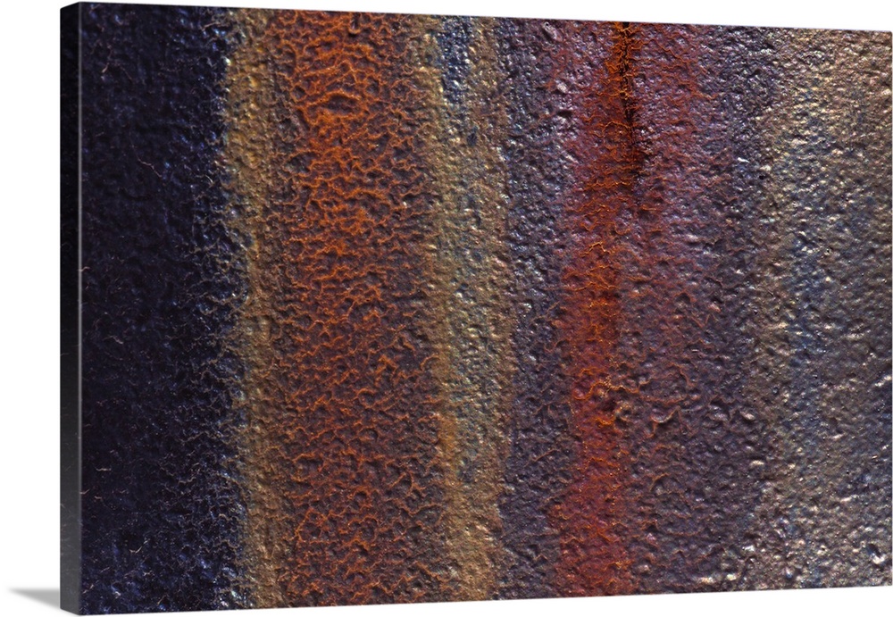 Details of rust and paint on metal.