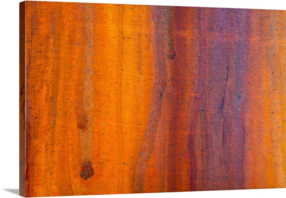 Details of rust and paint on metal.