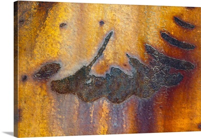 Details Of Rust And Paint On Metal