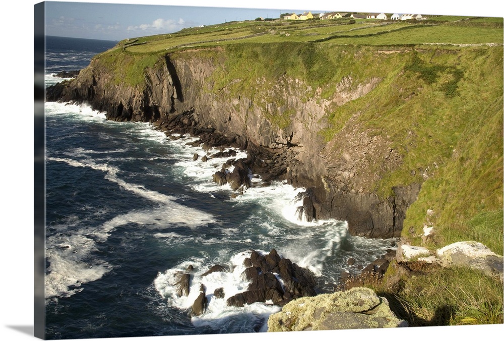 Dingle Peninsula Coastline, Ireland, Cliffs, Waves