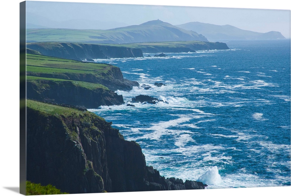 Dingle Peninsula Coastline, Ireland, Waves,Cliffs