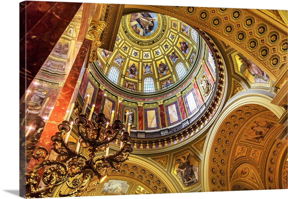 Dome God Christ Basilica Arch Saint Stephens Cathedral Budapest Hungary. Saint Stephens named after King Stephens who brou...