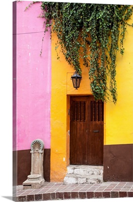 Door And Fountain In Guanajuato, Mexico