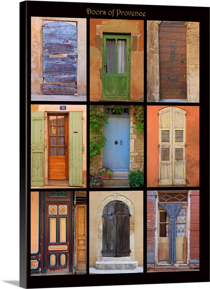 Poster of doors shot throughout Provence, France.