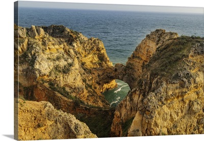 Dramatic Cliffs Along The Coast At Ponta Da Piedade In Lagos, Portugal