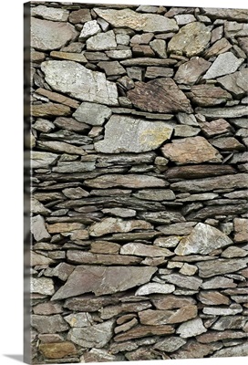 Dry stone wall at Cahergal stone fort, Ring of Kerry, Kerry, Ireland