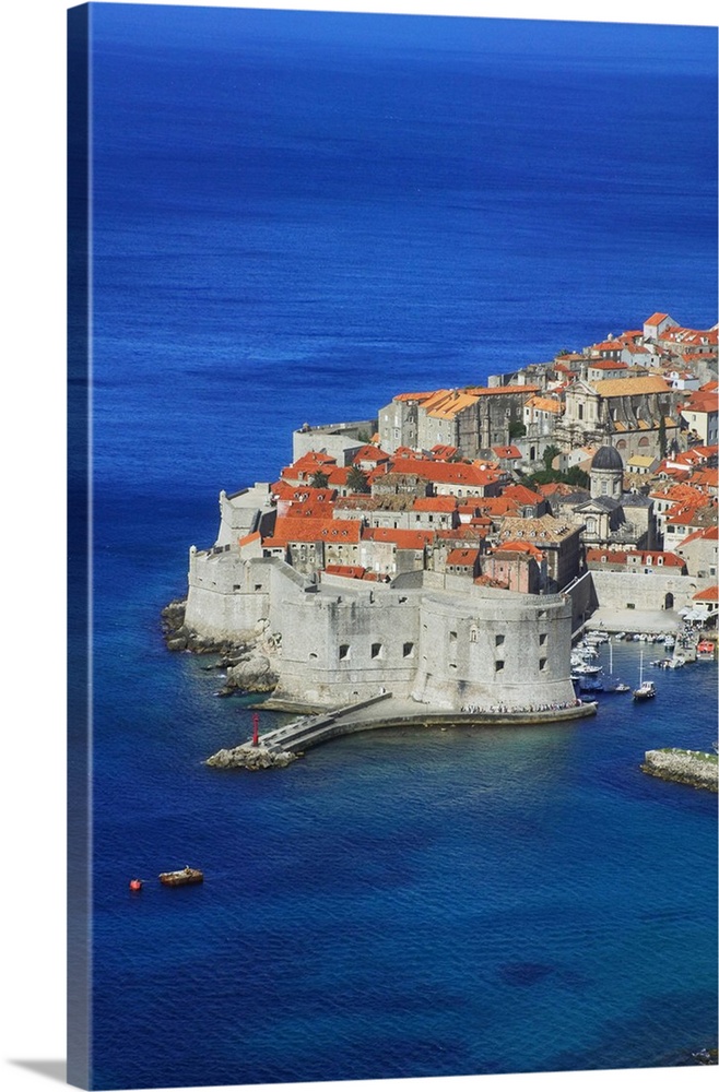 Dubrovnik on the shores of Adriatic Sea, Croatia