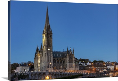 Dusk At St, Colman's Cathedral In Cobh, Ireland