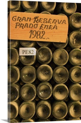 Dusty Old Bottles Of Gran Reserva Wine In Bodega Muga (Winery) Spain
