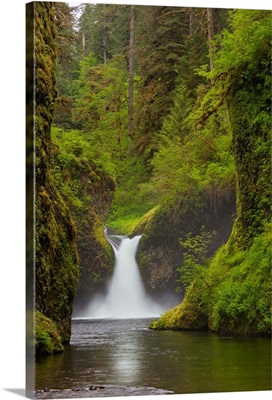 Eagle Creek, Columbia Gorge, Oregon. Punchbowl Falls on Eagle Creek