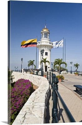 Ecuador, Guayaquil, lighthouse atop the hill at Barrio Las Penas