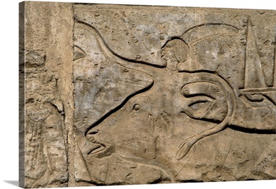Egyptian Art, Relief of the religious procession of the great bulls