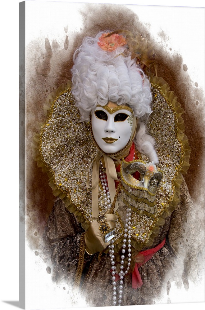 Elaborate costume for Carnival Venice Italy.