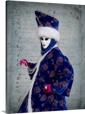 Elaborate costume for Carnival, Venice, Italy