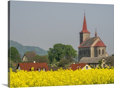 Europe, Czech Republic, St John The Baptist Church In The Village Of Ujezd Pod Troskami