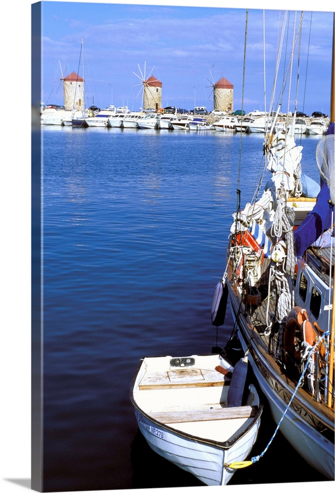 Europe, Greece, Rhodes. Harbor