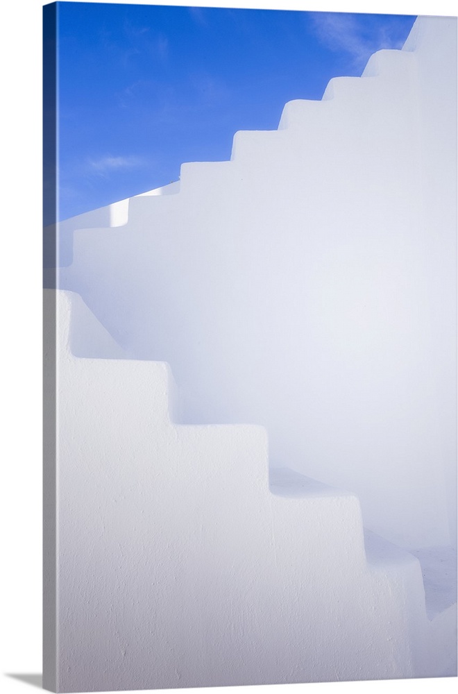 Europe, Greece, Santorini. Stairway and shapes. Credit: Jim Nilsen