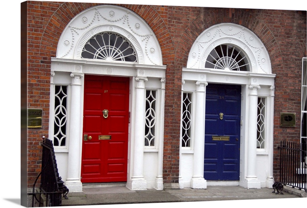 Europe, Ireland, Dublin. Georgian door.