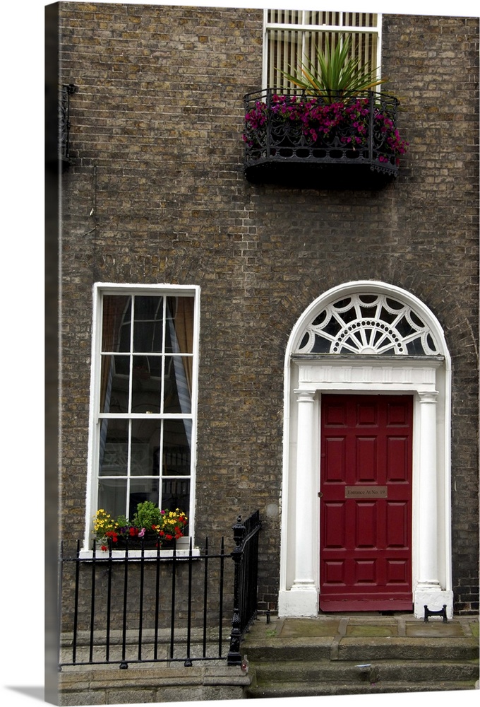 Europe, Ireland, Dublin. Georgian door.