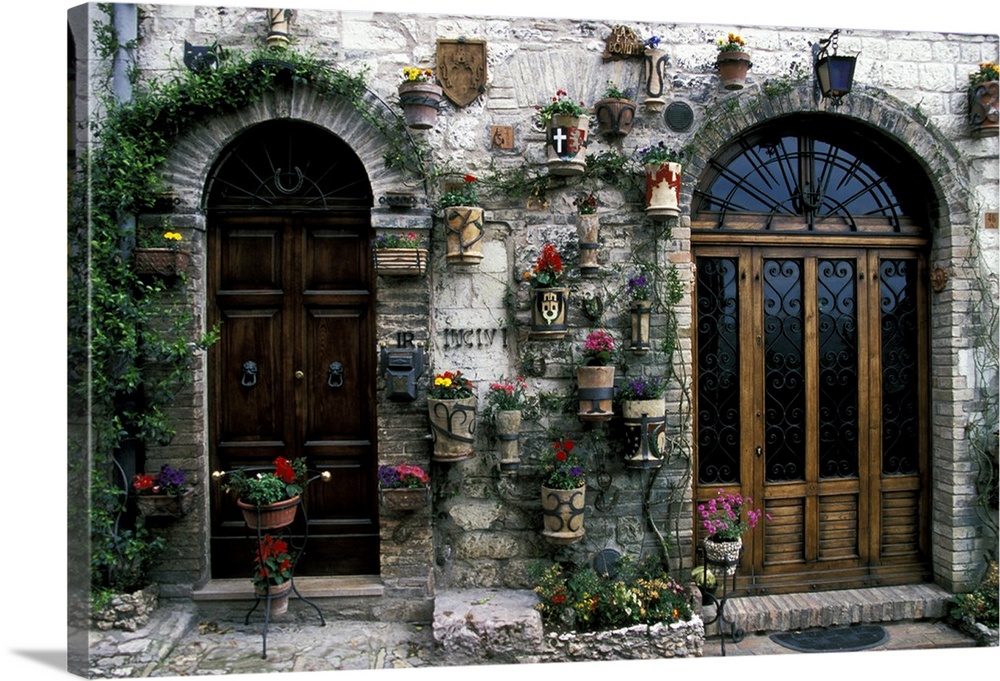 Europe, Italy, Cinque Terre. Monterosso doors.
