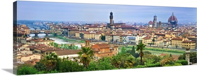 Europe, Italy, Florence Panoramic City Overview