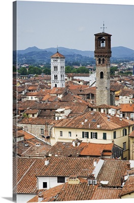 Europe, Italy, Lucca Overview Of Village
