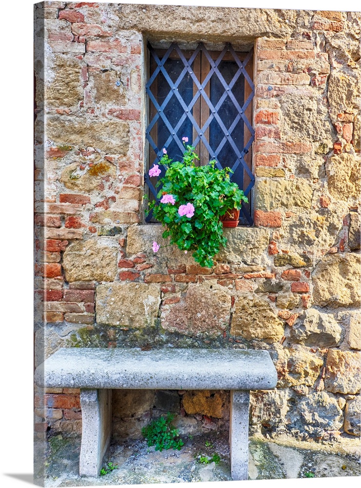 Europe, Italy, Monticchiello, Town scenes of.