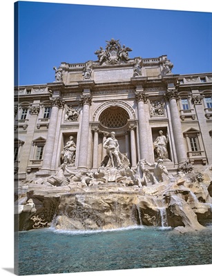Europe, Italy, Rome. Coins collect in the waters of Trevi Fountain in Rome, Italy