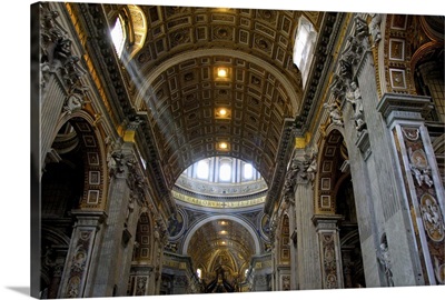 Europe, Italy, Rome. St. Peter's Basilica (aka Basilica di San Pietro), interior