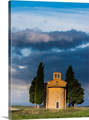 Europe, Italy, Tuscany, Vitaleta Chapel Near Val Di Orcia