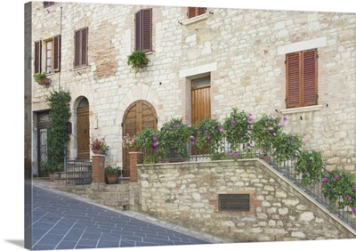 Europe, Italy, Umbria, Corciano, Old World House in Historic District