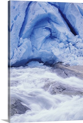 Europe, Norway, Jostedalsbreen National Park. Shattered blue ice in Nigardsbreen Glacier