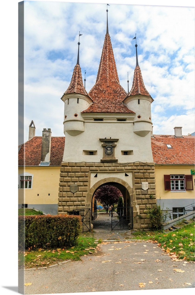 Europe, Romania, Brasov. Saint Catherine's medieval gate.