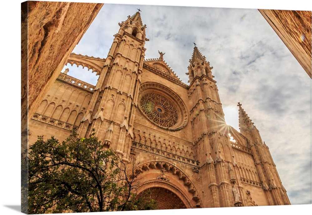 Europe, Spain, Balearic Islands, Mallorca, Palma de Mallorca. La Seu, Mallorca Cathedral. Gothic.