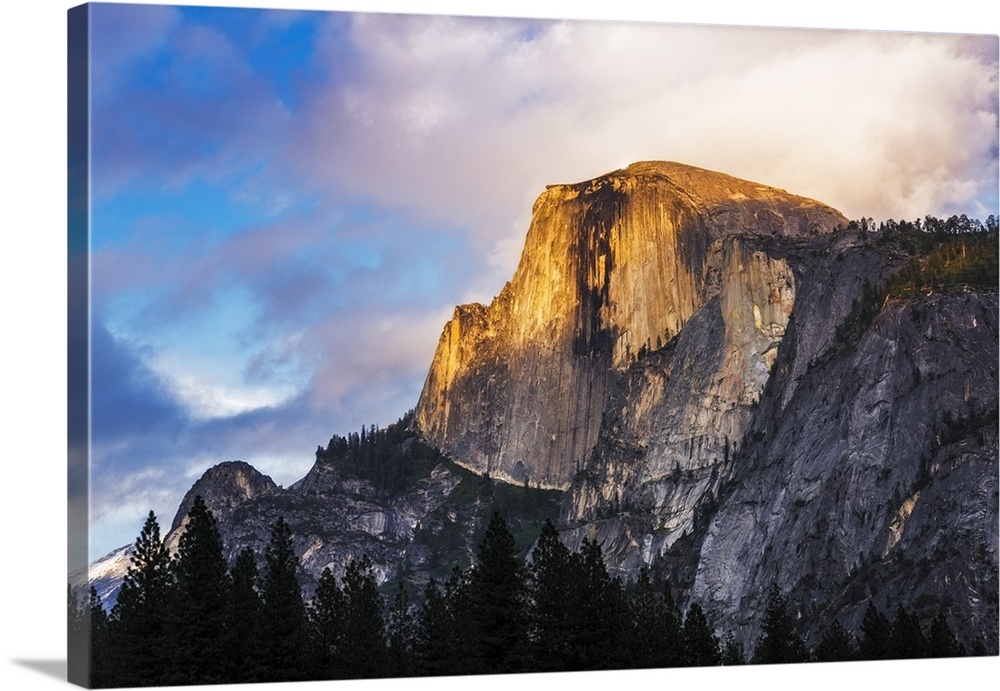 Evening light on Half Dome, Yosemite National Park, California USA