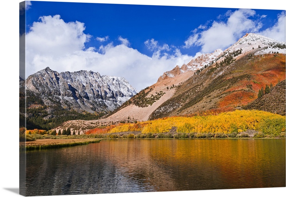 Fall color and early snow at North Lake, Inyo National Forest, Sierra Nevada Mountains, California