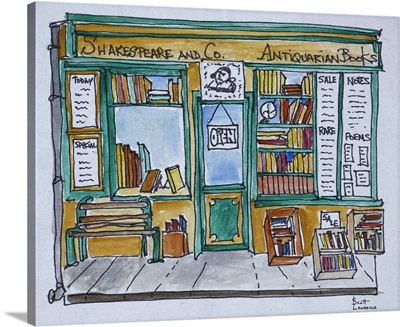 Famous Shakespeare and Co. bookstore along the Seine, Paris, France