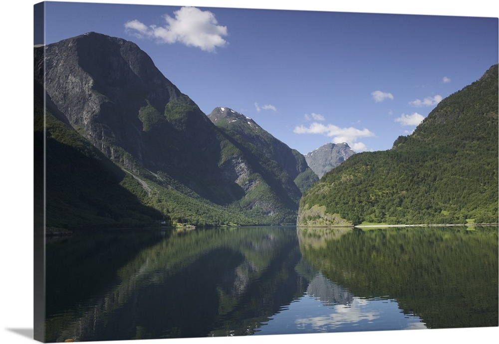 innermost part of the Sognefjord surrounded by high mountains, in the heart of Fjord Norway.  Near flam and Gudavagan