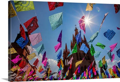 Flags Flying For The Day Of The Dead Celebration