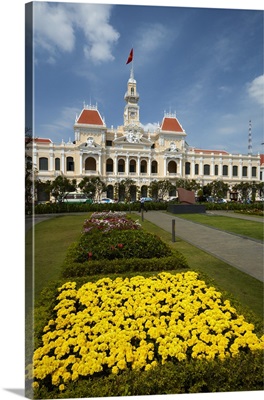 Flowers And Historic People's Committee Building , Vietnam