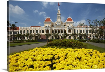 Flowers And Historic People's Committee Building , Vietnam