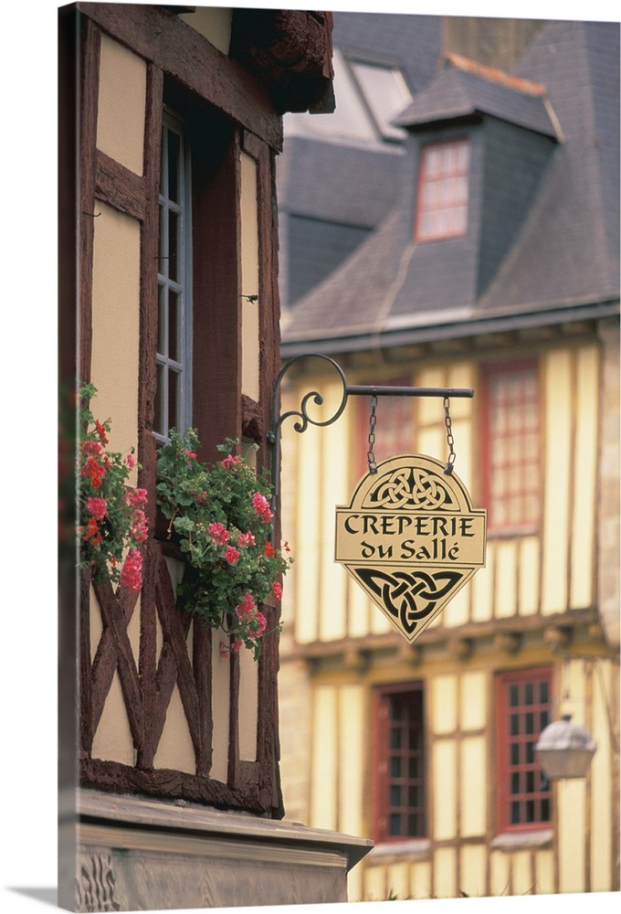 France, Brittany, Finistere Quimper, Half Timbered Buildings, Old Town