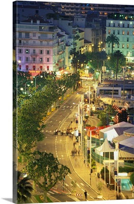 France, Cote D'Azur, French Riviera, Cannes, Overview Of La Pantiero, Evening
