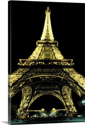 France, Paris, Eiffel Tower at night