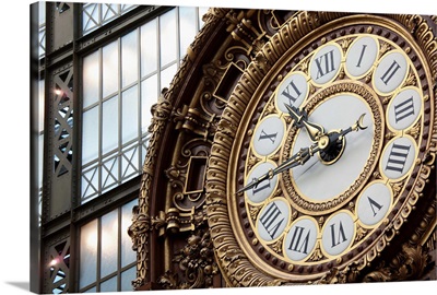France, Paris, The clock in the main exhibition hall of Musee d'Orsay