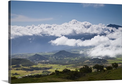 France, Reunion Island, Plaine-Des-Cafres, Landscape Towards The Piton Des Neiges