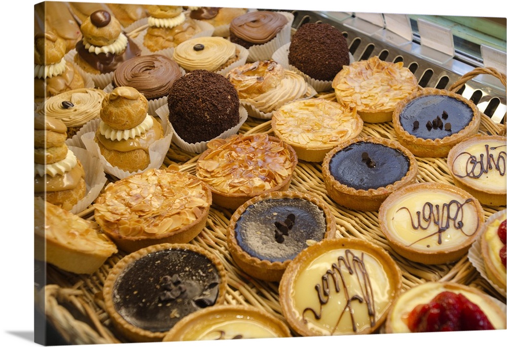 French pastries, Montmartre, Paris, France.