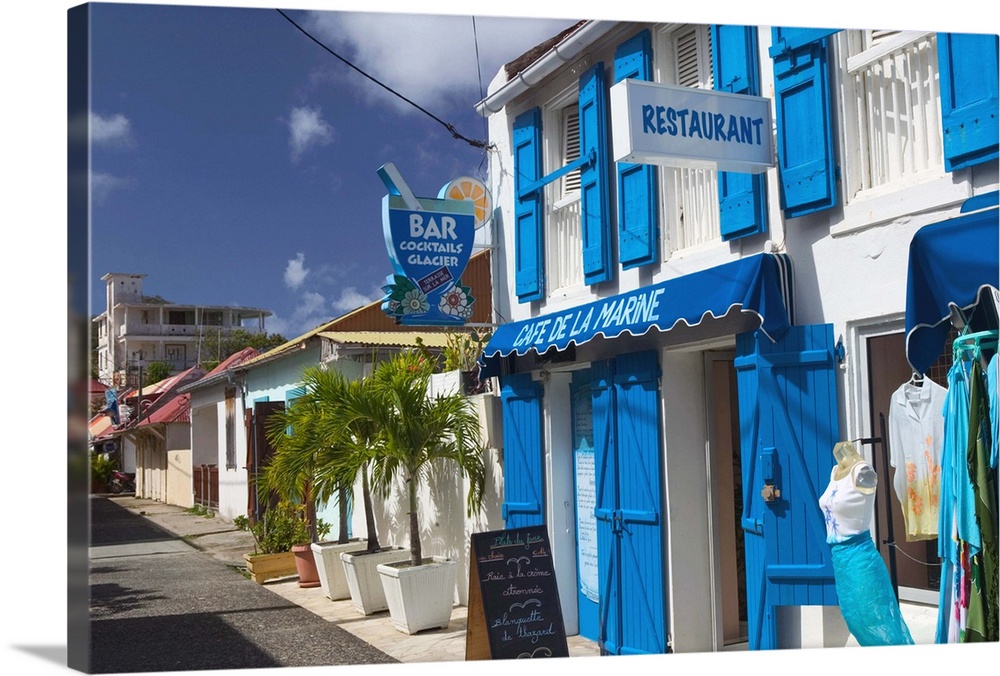 FRENCH WEST INDIES (FWI)-Guadaloupe-Les-Saintes Islands-TERRE-DE-HAUT:.Bourg Des Saintes - Cafe/ Boutique - Ruelle de l'An...
