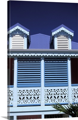 French West Indies, St. Martin, Orient Beach, architectural details
