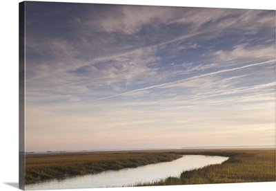 Georgia, Brunswick, dawn view along the Brunswick River marshes